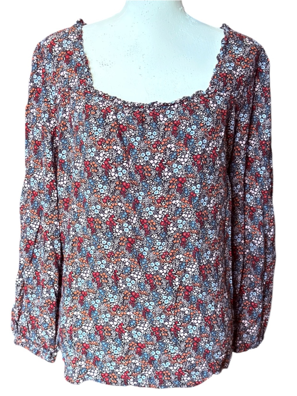 Angels ‘Forever Young’ floral peasant blouse Women’s size 2x | f